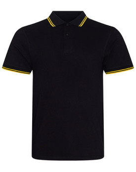 Polo Personnalisé Manche Courte|avec liseré Bande de propreté Homme  200 g/m² - Just Polos JP003 - Polo Personnalisé avec mar...