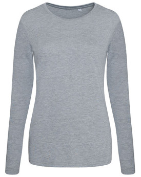 Tee shirt Personnalisé Manche Longue Bande de propreté|Col rond Femme  160 g/m² - Just Ts JT002F - Tee shirt Personnalisé ave...