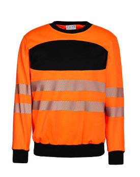Sweat Personnalisé Manche Longue avec liseré Homme 300 g/m² - Korntex EOSSW - Sweat Personnalisé avec marquage broderie, floc...