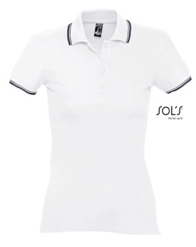 Polo Personnalisé Manche Courte avec liseré Duo 100% coton 270 g/m² - SOL´S 11366 - Polo Personnalisé avec marquage broderie,...