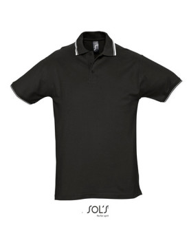 Polo Personnalisé Manche Courte avec liseré Duo 100% coton 270 g/m² - SOL´S 11365 - Polo Personnalisé avec marquage broderie,...
