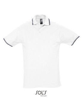 Polo Personnalisé Manche Courte avec liseré Duo 100% coton 270 g/m² - SOL´S 11365 - Polo Personnalisé avec marquage broderie,...