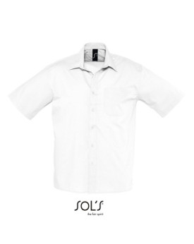 Chemise d'entreprise Personnalisée Manche Courte Duo 105 g/m² (White: 95 g/m²) - SOL´S 16050 - Chemise d'entreprise Personnal...