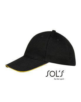 Casquettes personnalisée 100% coton 260 g/m² - SOL´S 88100 - Casquettes avec marquage broderie, flocage ou impression. Grossi...