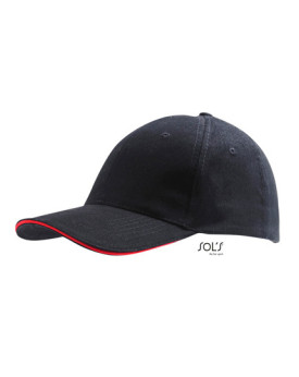 Casquettes personnalisée 100% coton 260 g/m² - SOL´S 88100 - Casquettes avec marquage broderie, flocage ou impression. Grossi...