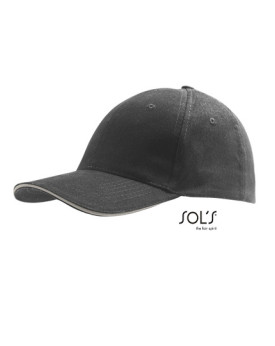 Casquettes personnalisée 100% coton 260 g/m² - SOL´S 88100 - Casquettes avec marquage broderie, flocage ou impression. Grossi...
