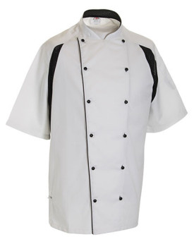 Veste Personnalisée Manche Courte Unisexe 160 g/m² - Le Chef DE11 - Veste Personnalisée avec marquage broderie, flocage ou im...