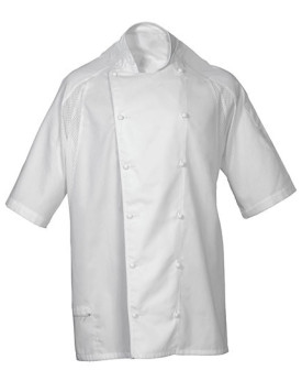 Veste Personnalisée Manche Courte Unisexe 160 g/m² - Le Chef DE11 - Veste Personnalisée avec marquage broderie, flocage ou im...