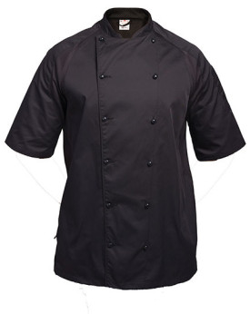Veste Personnalisée Manche Courte Unisexe 160 g/m² - Le Chef DE11 - Veste Personnalisée avec marquage broderie, flocage ou im...