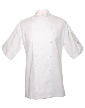Veste Personnalisée Manche Courte Unisexe 200 g/m² - Le Chef DE92S - Veste Personnalisée avec marquage broderie, flocage ou i...
