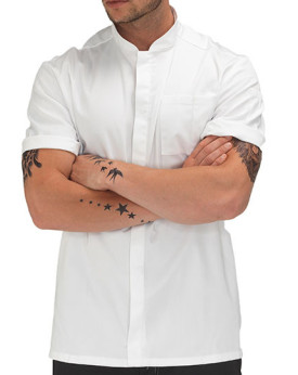 Veste Personnalisée Manche Courte Homme 200 g/m² - Le Chef Prep DF118 - Veste Personnalisée avec marquage broderie, flocage o...