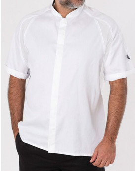 Veste Personnalisée Manche Courte Unisexe 160 g/m² - Le Chef DE128 - Veste Personnalisée avec marquage broderie, flocage ou i...