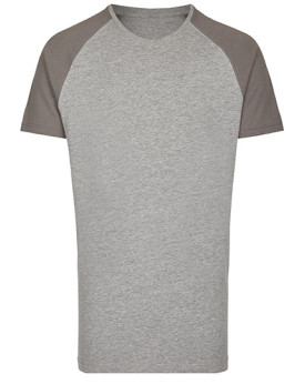 Tee shirt Personnalisé Manche Courte|Raglan Bande de propreté|Col rond Homme  160 g/m² - Miners mate MY111 - Tee shirt Person...
