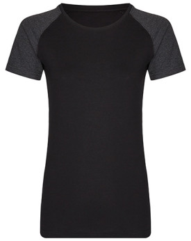 Tee shirt Personnalisé Manche Courte|Raglan Bande de propreté|Col rond Femme  160 g/m² - Miners mate MY120 - Tee shirt Person...
