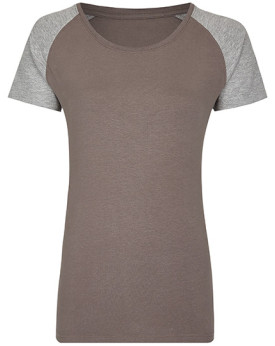 Tee shirt Personnalisé Manche Courte|Raglan Bande de propreté|Col rond Femme  160 g/m² - Miners mate MY120 - Tee shirt Person...