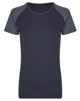 Tee shirt Personnalisé Manche Courte|Raglan Bande de propreté|Col rond Femme  160 g/m² - Miners mate MY120 - Tee shirt Person...