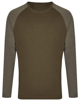 Tee shirt Personnalisé Manche Longue|Raglan Bande de propreté|Col rond Homme ou Femme 160 g/m² - Miners mate MY210 - Tee shir...