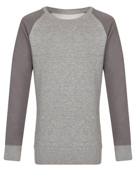 Sweat Personnalisée Manche Longue|avec liseré|Raglan Bande de propreté|Col rond Homme  300 g/m² - Miners mate MY510 - Sweat P...