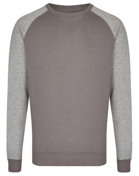 Sweat Personnalisée Manche Longue|avec liseré|Raglan Bande de propreté|Col rond Homme  300 g/m² - Miners mate MY510 - Sweat P...