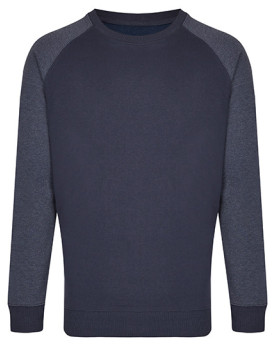 Sweat Personnalisée Manche Longue|avec liseré|Raglan Bande de propreté|Col rond Homme  300 g/m² - Miners mate MY510 - Sweat P...