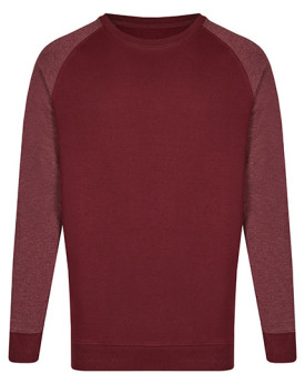 Sweat Personnalisée Manche Longue|avec liseré|Raglan Bande de propreté|Col rond Homme  300 g/m² - Miners mate MY510 - Sweat P...