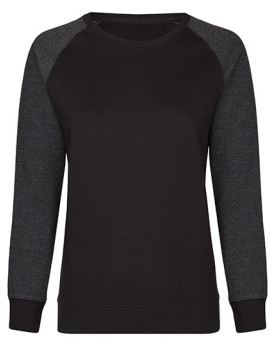 Sweat Personnalisée Manche Longue|avec liseré|Raglan Bande de propreté|Col rond Femme  300 g/m² - Miners mate MY520 - Sweat P...