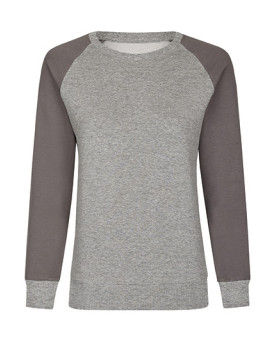 Sweat Personnalisée Manche Longue|avec liseré|Raglan Bande de propreté|Col rond Femme  300 g/m² - Miners mate MY520 - Sweat P...