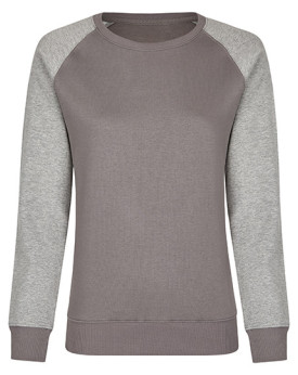 Sweat Personnalisée Manche Longue|avec liseré|Raglan Bande de propreté|Col rond Femme  300 g/m² - Miners mate MY520 - Sweat P...