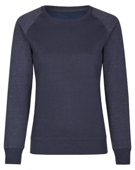 Sweat Personnalisée Manche Longue|avec liseré|Raglan Bande de propreté|Col rond Femme  300 g/m² - Miners mate MY520 - Sweat P...