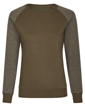Sweat Personnalisée Manche Longue|avec liseré|Raglan Bande de propreté|Col rond Femme  300 g/m² - Miners mate MY520 - Sweat P...