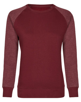 Sweat Personnalisée Manche Longue|avec liseré|Raglan Bande de propreté|Col rond Femme  300 g/m² - Miners mate MY520 - Sweat P...