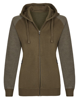 Sweat Personnalisée Manche Longue|avec liseré|Raglan Bande de propreté Femme  300 g/m² - Miners mate MY720 - Sweat Personnali...