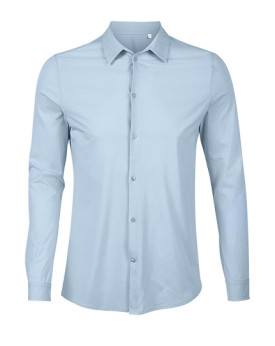 Chemise d'entreprise Personnalisée Manche Longue|Manchettes Duo - NEOBLU 03198 - Chemise d'entreprise Personnalisée avec marq...