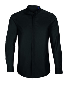 Chemise d'entreprise Personnalisée Manche Longue|Manchettes Duo - NEOBLU 03792 - Chemise d'entreprise Personnalisée avec marq...