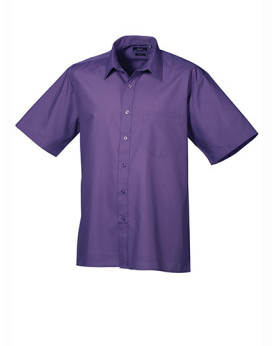 Chemise d'entreprise Personnalisée Manche Courte Duo 105 g/m² - Premier Workwear PR202 - Chemise d'entreprise Personnalisée a...