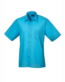 Chemise d'entreprise Personnalisée Manche Courte Duo 105 g/m² - Premier Workwear PR202 - Chemise d'entreprise Personnalisée a...