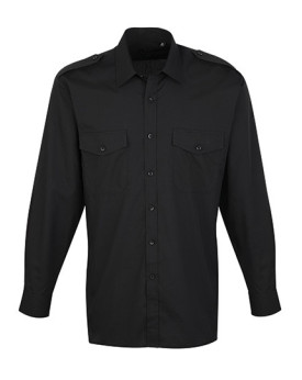 Chemise d'entreprise Personnalisée Manche Longue|Manchettes Homme  105 g/m² - Premier Workwear PW210 - Chemise d'entreprise P...