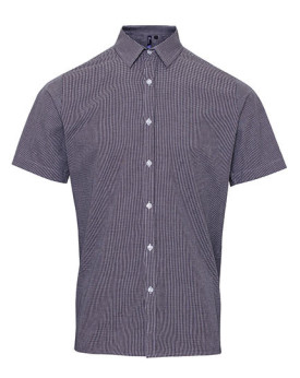 Chemise d'entreprise Personnalisée Manche Courte Duo 100% coton 115 g/m² - Premier Workwear PR221 - Chemise d'entreprise Pers...