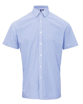 Chemise d'entreprise Personnalisée Manche Courte Duo 100% coton 115 g/m² - Premier Workwear PR221 - Chemise d'entreprise Pers...