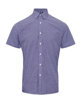 Chemise d'entreprise Personnalisée Manche Courte Duo 100% coton 115 g/m² - Premier Workwear PR221 - Chemise d'entreprise Pers...