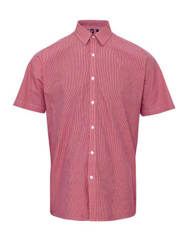 Chemise d'entreprise Personnalisée Manche Courte Duo 100% coton 115 g/m² - Premier Workwear PR221 - Chemise d'entreprise Pers...
