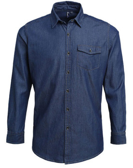 Chemise d'entreprise Personnalisée Manche Longue|Manchettes Duo 100% coton 155 g/m² - Premier Workwear PR222 - Chemise d'entr...