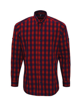 Chemise d'entreprise Personnalisée Enroulable|Manche Longue|Manchettes Duo 100% coton 115 g/m² - Premier Workwear PR250 - Che...
