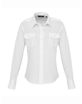Chemise d'entreprise Personnalisée Manche Longue Femme  115 g/m² - Premier Workwear PW310 - Chemise d'entreprise Personnalisé...