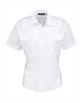 Chemise d'entreprise Personnalisée Manche Courte Femme  115 g/m² - Premier Workwear PW312 - Chemise d'entreprise Personnalisé...