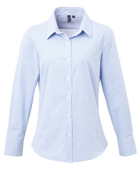 Chemise d'entreprise Personnalisée Manche Longue|Manchettes Femme  115 g/m² - Premier Workwear PW320 - Chemise d'entreprise P...