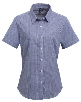 Chemise d'entreprise Personnalisée Manche Courte Duo 100% coton 115 g/m² - Premier Workwear PR321 - Chemise d'entreprise Pers...