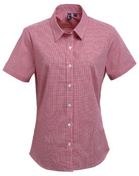 Chemise d'entreprise Personnalisée Manche Courte Duo 100% coton 115 g/m² - Premier Workwear PR321 - Chemise d'entreprise Pers...