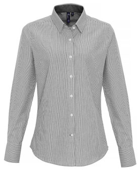 Chemise d'entreprise Personnalisée Manche Longue|Manchettes Duo 135 g/m² - Premier Workwear PR338 - Chemise d'entreprise Pers...