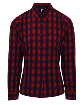Chemise d'entreprise Personnalisée Enroulable|Manche Longue Duo 100% coton 115 g/m² - Premier Workwear PR350 - Chemise d'entr...